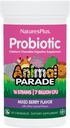 NaturesPlus Animal Parade Probiotic, 혼합 Berry - 30 Chewables - 어린이 소화 보충 - Gut Health & Immune Function 지원 - Vegan, 글루텐 무료 - 30 서빙