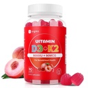 비타민 D3 K2 Gummies - 90의 조사 설탕 자유로운 비타민 D3 9000 IU + K2 (MK-7) Bone & Immune 건강을 위한 90 mcg, 여자 남자를 위한 Vegan Chewable K2 D3 비타민 보충교재 (복각 풍미)