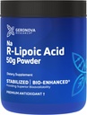 Geronova Research Bio-Enhanced Na R-Lipoic Acid Powder, 50g - 4 개월 공급 - 유연한 복용량을위한 안정화 R 알파 Lipoic Acid Powder - 쉬운 혼합 및 향상된 흡수 Nerve 지원 보충