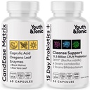 젊음 & Tonic Oregano & Caprylic 산 Gut 건강 보충 및 Gut Flora 균형, 소화 및 Intestinal 건강 및 면역 지원 - 90 캡슐