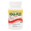 NaturesPlus Hema-Plex Iron - 60 Fast-Acting 캡슐 - 85 mg 킬레이트 철 - 총 혈액 건강 - 비타민 C 및 Bioflavonoids - Vegan, 글루텐 무료 - 30 서빙
