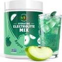 Electrolyte Powder – Zero Sugar Crisp Apple Hydration Mix | 90 인분 | Keto, Vegan, Gluten-Free | 근육 회수, 에너지 및 크림 지원을위한 천연 일렉트로트로트 | 여성용, 러너, 운동화
