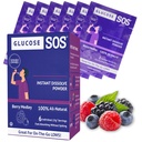 포도당 SOS 포도당 Berry Medley 포도당 분말, 자연적인 Dextrose Packets, 빠른 흡수, 즉시 녹, 물 필요 없음, 상자 당 6개의 Sachets
