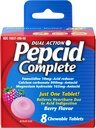 Pepcid 산 Reflux, 10mg Famotidine, 800mg 칼슘 탄산염 & Heartburn 약 정제, Antacid Chews, Berry, 8 ct 당 165mg 마그네슘 Hydroxide를 위한 완전한 산성 흡진기 + Antacid