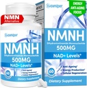 NMNH (Dihydronicotinamide Mononucleotide) NMN 대안 보충교재, Boost NAD+에 봉사 NAD 보충교재 당 500 mg 노화 방지, 에너지, 면역, 초점, 60 Vegan 캡슐을 위한 수준
