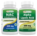제일 자연적인 NAC 600 mg & 알파 Lipoic 산 600 mg