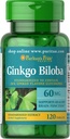 Puritans Pride Ginkgo Biloba 표준 추출물 60 mg 정제, 120 조사