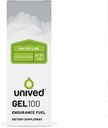 Unived Gel 100 - Vegan Energy Gel for Endurance Athletes Runners & Cyclists - 100kcal - 소금 Lime - 6 팩
