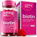 머리 성장 5100 mcg를 위한 Biotin Gummies - 머리, 피부 및 남자 & 여자를 위한 못 비타민 - Folic 산과 더불어, 비타민 A, C, E & D 및 더 빠른 머리와 못 성장을 위한 여분 힘, 60 Gummies