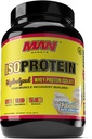 남자 스포츠 ISO-Protein Hydrolyzed 100 % 순수 Whey Protein Isolate 분말, 바닐라 아이스크림, 1.32 파운드 (20 일 공급)