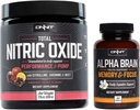 ONNIT Nootropic + Preworkout Stack - 알파 뇌 (90ct) + 총 니트로 산화물 (허브 과일)