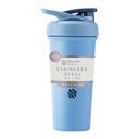 BlenderBottle Sport Sleek는 와이어 위스키, 25-Ounce, Dusty Blue와 스테인레스 스틸 셰이커 병을 격리했습니다. Athletes & Fitness Enthusiasts, Easy Mixing, Slim Easy to Hold, Keeps Drinks Cold, Lockable Lid