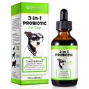 개를위한 Probiotic, 자연 3에서 1 개 Probiotic Drops는 Diarrhea, 지원 Gut 건강, 가려운 피부, 알레르기, 면역성, 개 보충교재, 베이컨 맛을위한 소화 효소 - 60ml / 2 fl.oz