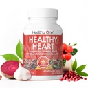 건강한 심장 - 건강한 콜레스테롤 순환 & 혈압을 승진시킵니다 - Plaque - Cortisol - 동맥 - LDL - HDL - CoQ10 - Hawthorne - Beet 뿌리 - 마늘 - 올리브 잎 - Hibiscus - 60 조사