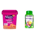 Viactiv 칼슘 Chews & Vitafusion Omega-3 거미 비타민 뭉치 - 심장 건강을 위한 60의 칼슘 Chews + 심장 건강을 위한 120 Omega-3 Gummies