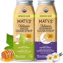 Matys 유기 아이 기침 Syrup Mucus & 아이들을 위한 야간 가치 팩 1 년 + 위로, 소결 한세트 기침 및 Mucus 기복 w/Zinc & 유기 아이비 잎, Melatonin & 염료는, 2 팩, 6 Fl Oz 각각 해방합니다