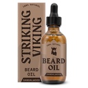 Striking Viking Sandalwood Beard Oil for Men - 2 Fl Oz, Sandalwood Scent - Argan, Jojoba, Almond & Tea Tree가있는 자연 수화 및 연화 Beard Care - 무겁고 빠른 흡수 포뮬러