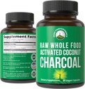 Peak Performance는 Wild Harvested Coconut Shells의 Charcoal Vegan 캡슐을 활성화했습니다. Detox, Gas Relief, Bloating에 가장 안전한 숯 약 보충교재. 남자와 여자를 위해 90 모든 자연적인 정제