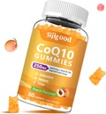 설탕 자유로운 CoQ10 Gummies, 플러스 Omega-3, 비타민 B3 및 아연, 마그네슘, 5X 높은 흡수 Coenzyme Q10 보충교재, q10 부스트 세포 에너지, 유력한 산화 방지제 & 뇌, 복숭아 풍미, 60 Cts