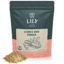 Licorice / Liquorice 뿌리 분말 Lily - 인도의 배경 Mulethi - 자연 감미료 - Vegan & Gluten-Free - Resealable 파우치 (16oz, 453g)에 포장