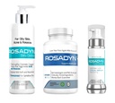 Rosacea 치료 제품, 3 세트| Redness Relief Supplement, 꿀 젤 클렌저 및 CoQ10 Rosadyn+의 얼굴 혈청