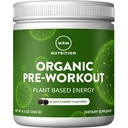 MRM 영양 유기 전 운동 분말 - 여성 & 남자, 150 mg 천연 카페인 & Adaptogens, 순수한 에너지, 초점 & 혈액 흐름, 채식, 인증 유기, 비 GMO - 20 서빙, 블랙 체리 맛