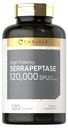 Carlyle Serrapeptase 120000 SPU | 120 캡슐 | 지원 Sinus Health | 글루텐 프리 효소 보충