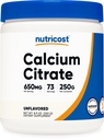 Nutricost 칼슘 구연산염 분말 (250 그램) Unflavored