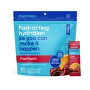 HYDRANT - Hydration 분말, 과일 펀치 맛, 30 개인 즉시 전해질 Rehydration 패킷 - 매일 사용, 여행 및 운동을위한 낮은 설탕 음료 혼합