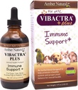Amber NaturalZ Vibactra Plus Dogs, Cats, Birds, 기니 돼지 및 토끼를위한 초본 보충 | 면역력과 효모 균형을위한 허브 | 4 유체 Ounce 유리 병