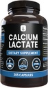 순수한 본래 성분 칼슘 Lactate (365의 캡슐) 마그네슘 또는 밥 충전물 없음, 항상 순수한, 확인되는 실험실