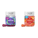Rhubarb, Prunes, Amla & Probiotic + 소화 건강을위한 Prebiotic Gummies, 500 백만 CFUs, 30 카운트가있는 OLLY 변비 완화 구미