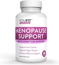 Menopause Relief Capsules for Women - 여성용 Natural Menopause 보조제 - 하루 종일 및 야간 폐경기 지원 - 핫 플래시, 스트레스, 나이트 스웨터 감소 - 30 서빙