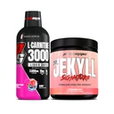 PROSUPPS L-Carnitine 3000 자극제 자유로운 액체 탄 (베리) 닥터 Jekyll 서명 강렬한 초점, 에너지 & 펌프 전 운동 분말 (딸기) 뭉치