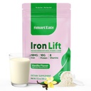 Smart Eats - Iron Powder | Highly Absorbed | 부작용을 피하십시오 | 영양: 단백질, 비타민, 섬유, 산화제 | 맛있은 음료 및 쉐이크 | Vegan | 바닐라 맛 | 30 개