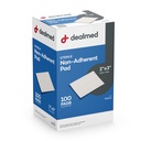 Dealmed Sterile Non-Adherent 2" x 3" Gauze 패드 비 Adhesive 부상 드레싱, 높게 흡수성 & 비 강간, 무통 제거 스위치, 개인적으로 여분 보호를 위해 감싸이는 (100의 상자)