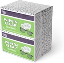 Flents 렌즈 닦음, Wipe 'N Clear, 150 Count, Pre-Moistened, Streak-Free, Safe for Glass, 선글라스, Gentle Cleaning, Clear Vision, 개별적으로 여행 및 편의성 포장, 미국