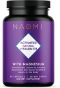 NAOMI 활성화 비타민 D3 5000 IU (125 mcg) 강한 뼈, 치아, 근육, 면역 및 계류 지원, 비 GMO, 글루텐 무료, 60 Veggie 모자, 30 일 공급을 위한 마그네슘과 보충