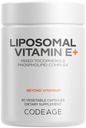 Codeage Liposomal 비타민 E 보충교재 - 모든 비타민 E Tocopherols - 3 달 공급 - 알파 Tocopherols, beta, 감마 및 델타 - Liposomal 혼합 Tocopherols - 비 GMO Phospho - 90의 캡슐