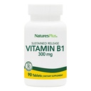 자연 플러스 비타민 B1 (Thiamin HCI), 지속 릴리스 - 300 mg, 90 채식 정제 - 글루텐 - 무료 90 서빙