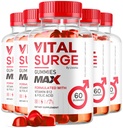 (5 팩) Vital Surge MAX, 남성 지원을 위한 VitalSurge Gummies MAX, 1050 MG 진보된 최대 힘 공식, VitalSurge MAX 남성 성과, Vital SurgeMAX Mens Gummies
