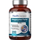 Megazyme Forte 200 정제 - 천연 식물 Proteolytic 효소 Nattozimes Serrazimes 지원 소화 시스템 면역력