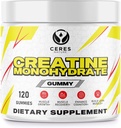 Creatine Monohydrate Gummies for Men & Women-5g of Creatine Monohydrate per 서빙 - 채식, 레몬 맛, 120 조사.