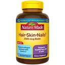Nature Made Hair Skin and Nails with Biotin 2500 mcg, 건강한 머리 피부를 위한 규정식 보충교재 및 못 지원, 120 Softgels, 120 일 공급
