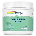 SOLARAY 트리플 파이버 파우더 - 여성 및 남성용 일일 섬유 보충 - Gut Health, Occasional Constipation, Digestive Health Support, Unflavored, Vegan, Gluten Free, 30 서빙, 14oz