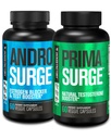 남자를위한 Jacked 공장 테스토스테론 부스터 | Tongkat Ali가있는 에스트로겐 차단제 - Androsurge Anti-Estrogen + Primasurge Natural Test Booster - 근육 성장, 활력, 에너지, 30 일 공급