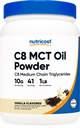 Nutricost C8 MCT 기름 분말 1LB (16oz) 바닐라 풍미 - 95% C8 MCT 기름 분말, Keto Diets, Non-GMO, 글루텐 자유로운을 위해 베스트