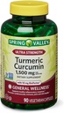 봄 건강 2 세트 봄 밸리 Ultra-Strength Turmeric Curcumin 1,500mg 90 캡슐 + 비타민 가이드, 1.0 조사