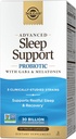 Solgar 고급 수면 지원 Probiotic with GABA & Melatonin, 30 Vegan 캡슐 - 30 Billion CFU - 5 임상적으로 훈련 된 Strains - 휴식 수면 및 회복 지원 - Non-GMO & Vegan, 30 서빙