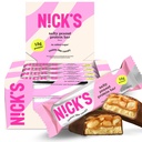 NICKS Protein Bars Chocolate Peanut | 15g 단백질 | 200 칼로리 | 낮은 캐비티 Keto Friendly Snacks 추가 설탕 없음 (멀팩 12 바 x 50g)